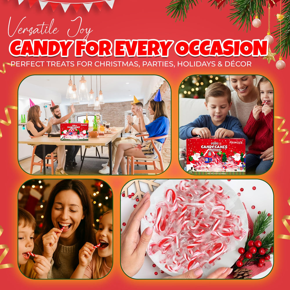 PRIMOXE mini candy cane beside a ruler showing true compact size