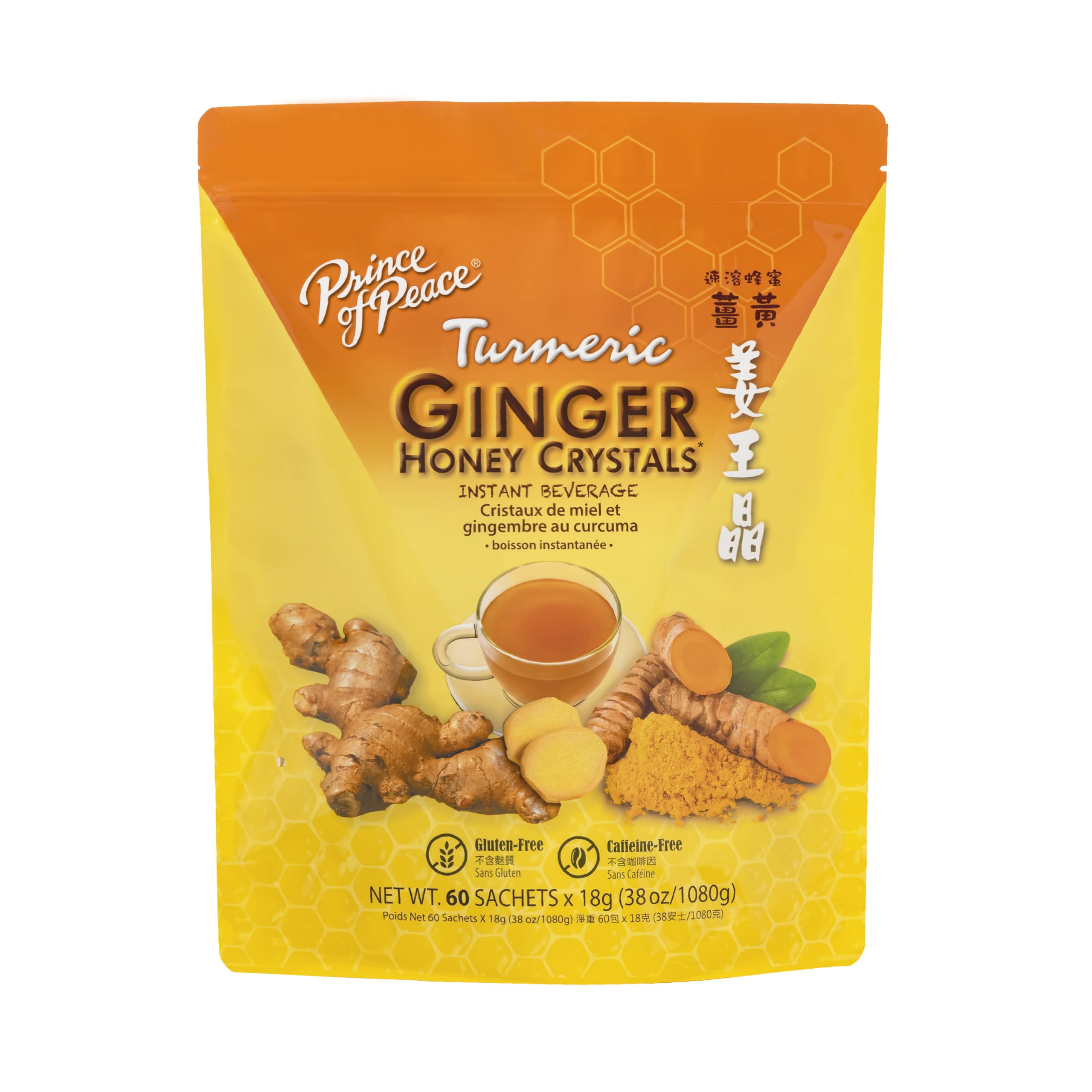 Prince of Peace front packaging showing 60-sachet value pack and benefits