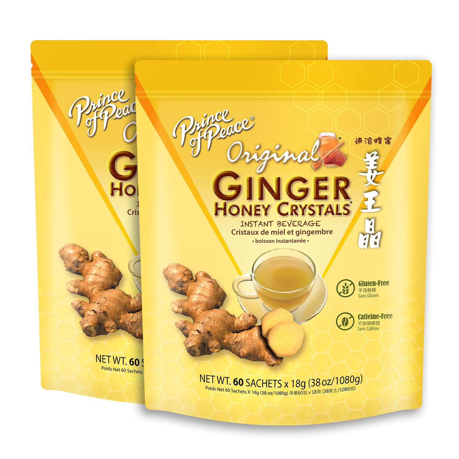 Prince Of Peace front packaging showing sachets and product branding for quick brewing
