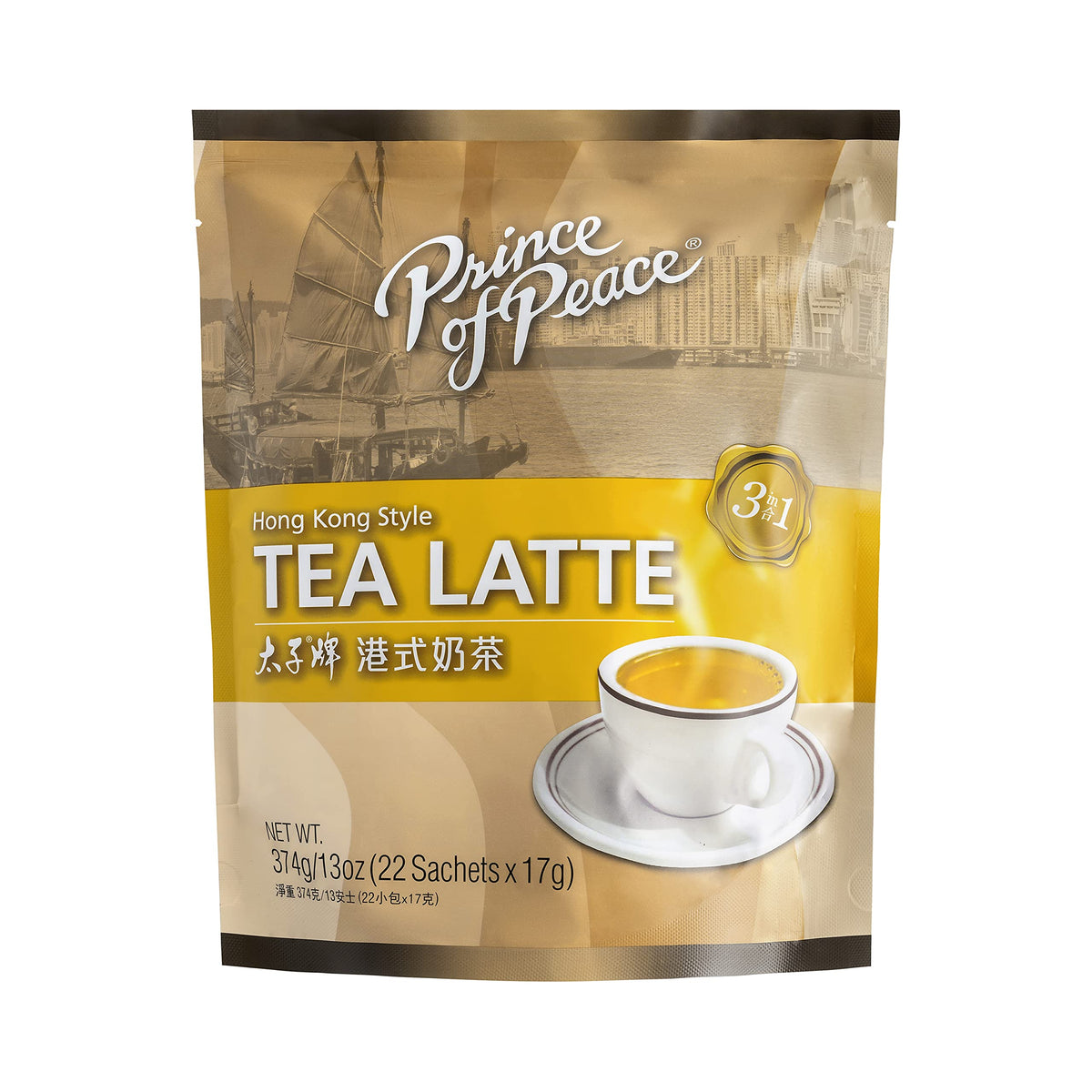 Prince of Peace box front view showing 22 sachets and easy single-serve convenience