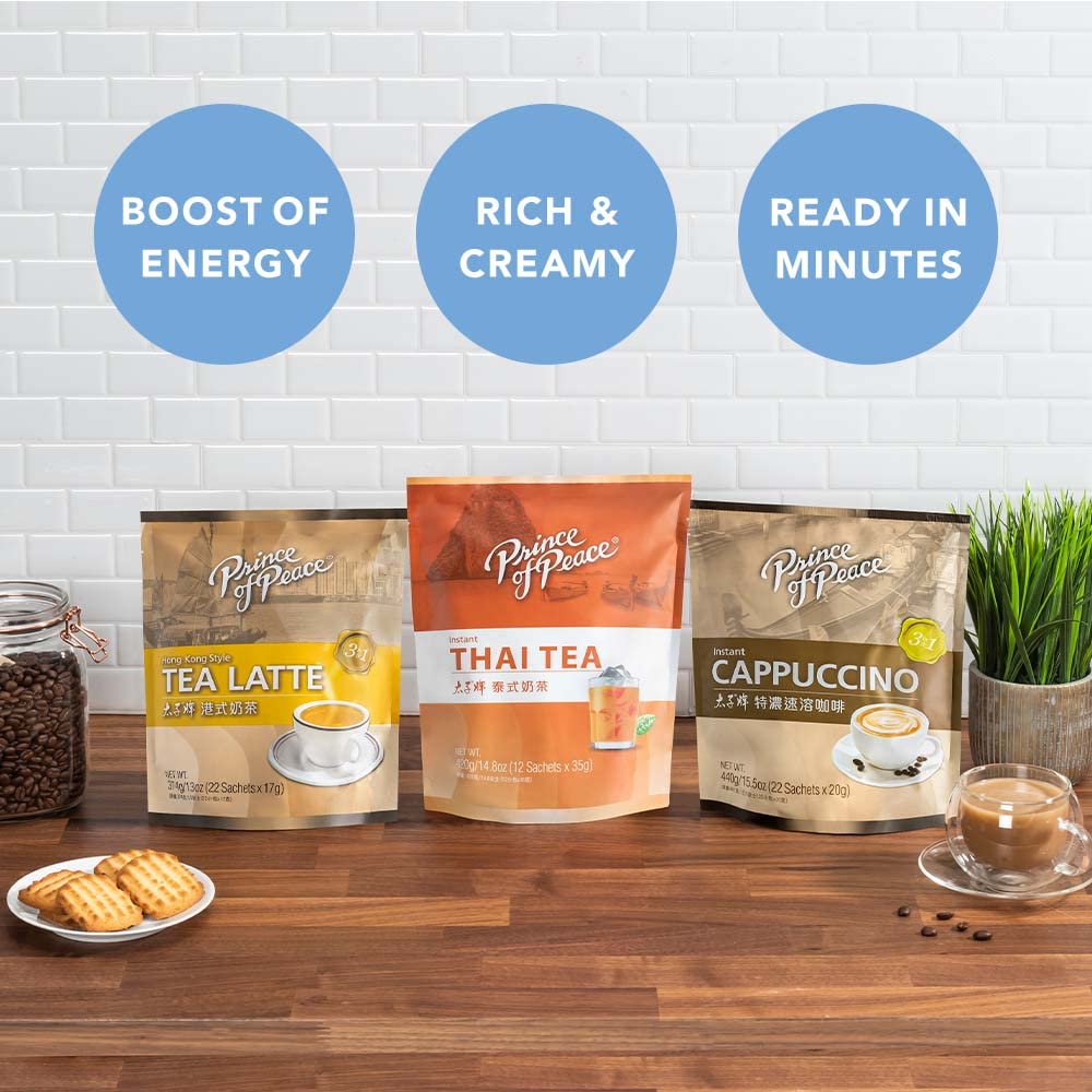 Prince Of Peace single sachet held between fingers highlighting portability and easy use