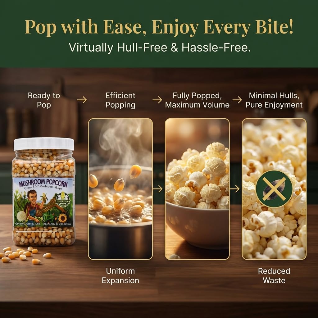 Princeton Popcorn caramel-coated popcorn batch showing coating hold
