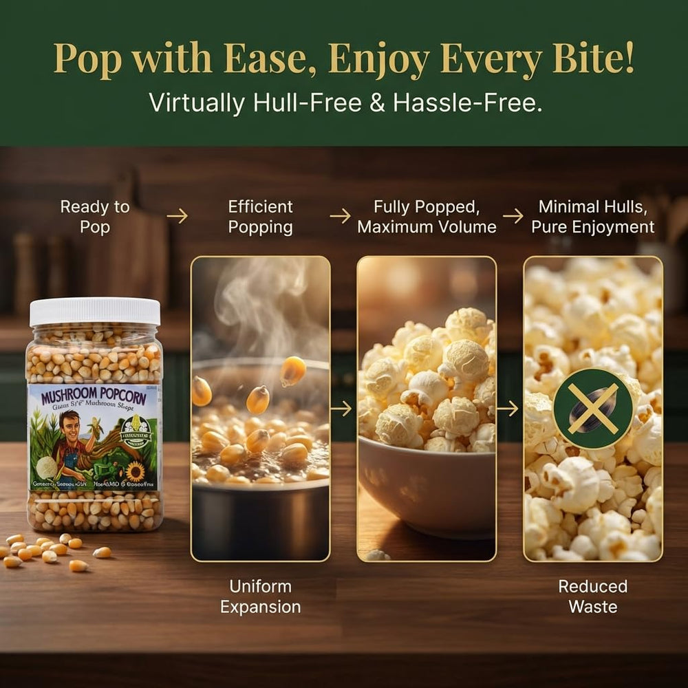 Princeton Popcorn caramel-coated popcorn batch showing coating hold