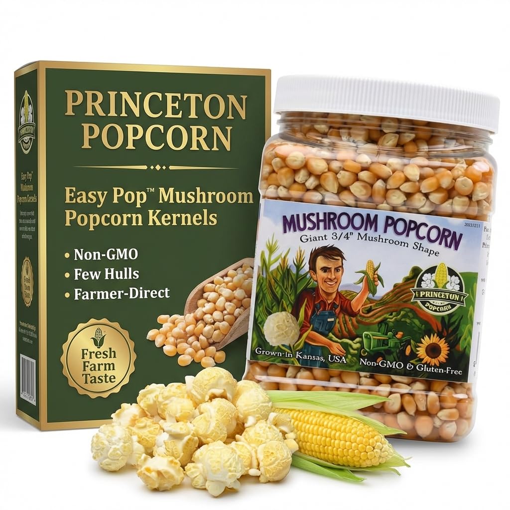 Princeton Popcorn front packaging showing product and weight benefit