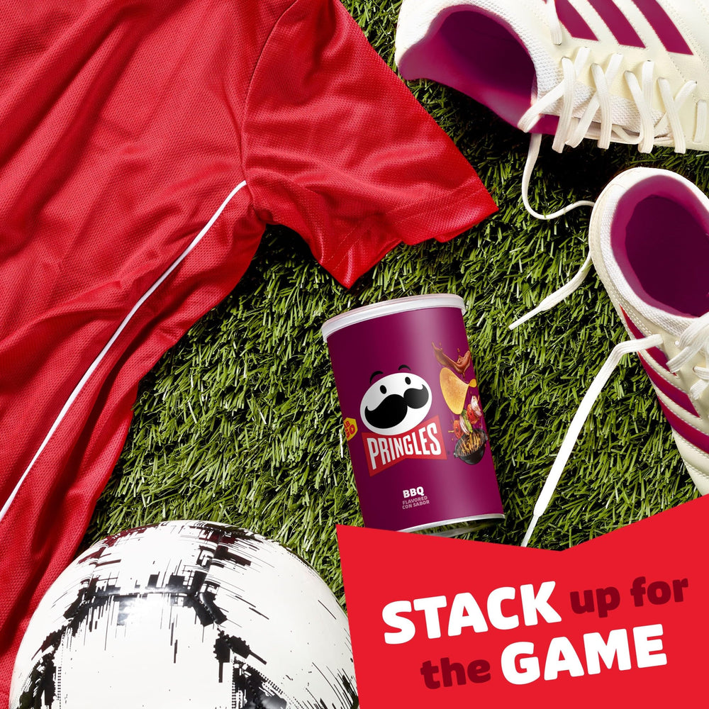 Pringles BBQ can tucked in a lunchbox offering kid-friendly snack option