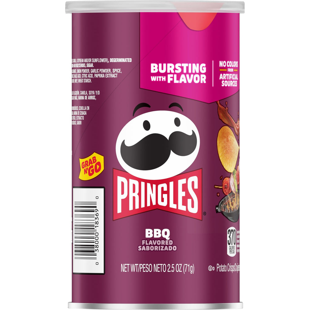 Pringles can on an office desk providing convenient work snack