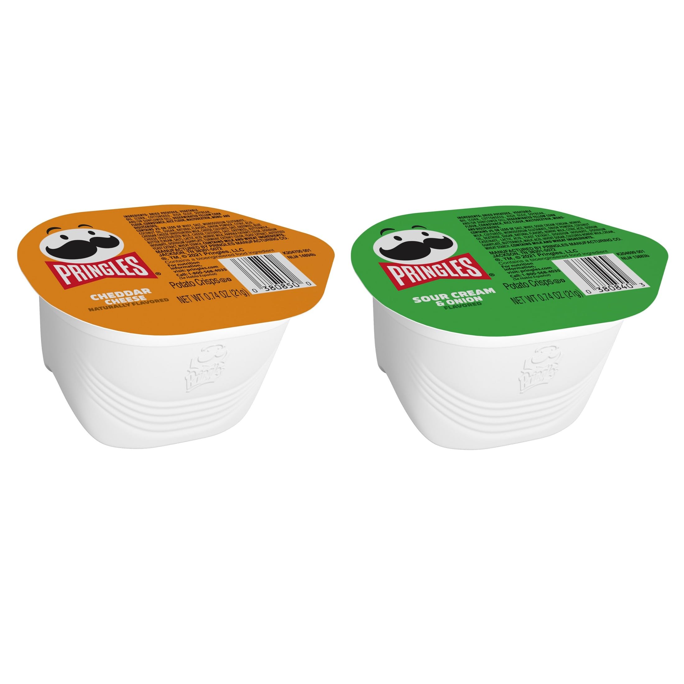 Pringles nutrition label and ingredients close-up for clear ingredient and allergen information