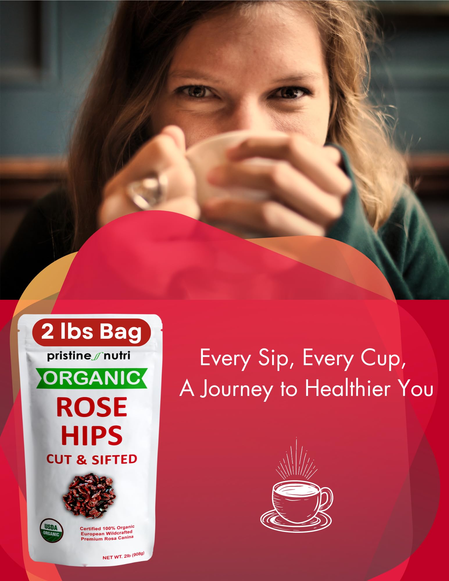pristine nutri jar of rosehip syrup on toast, illustrates culinary versatility