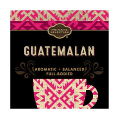 Private Selection label close-up highlighting origin and roast level, assures quality