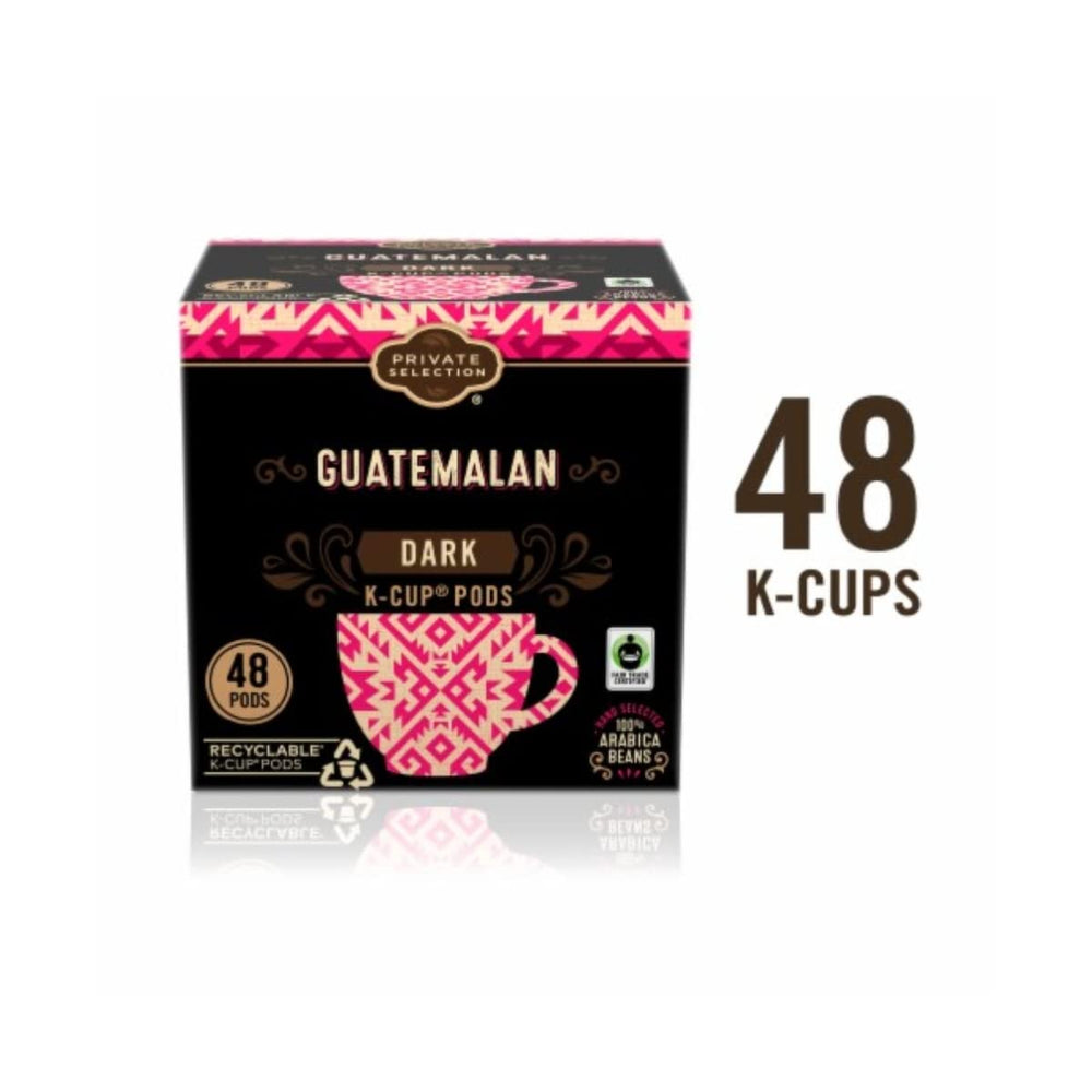 Private Selection single K-Cup pod close-up, shows pod seal and brewing convenience
