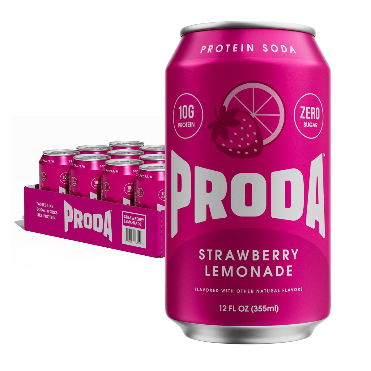 proda front can showing strawberry lemonade flavor and bold look
