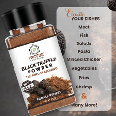 Profine Food close-up of truffle powder texture highlighting fine grind and even distribution benefit