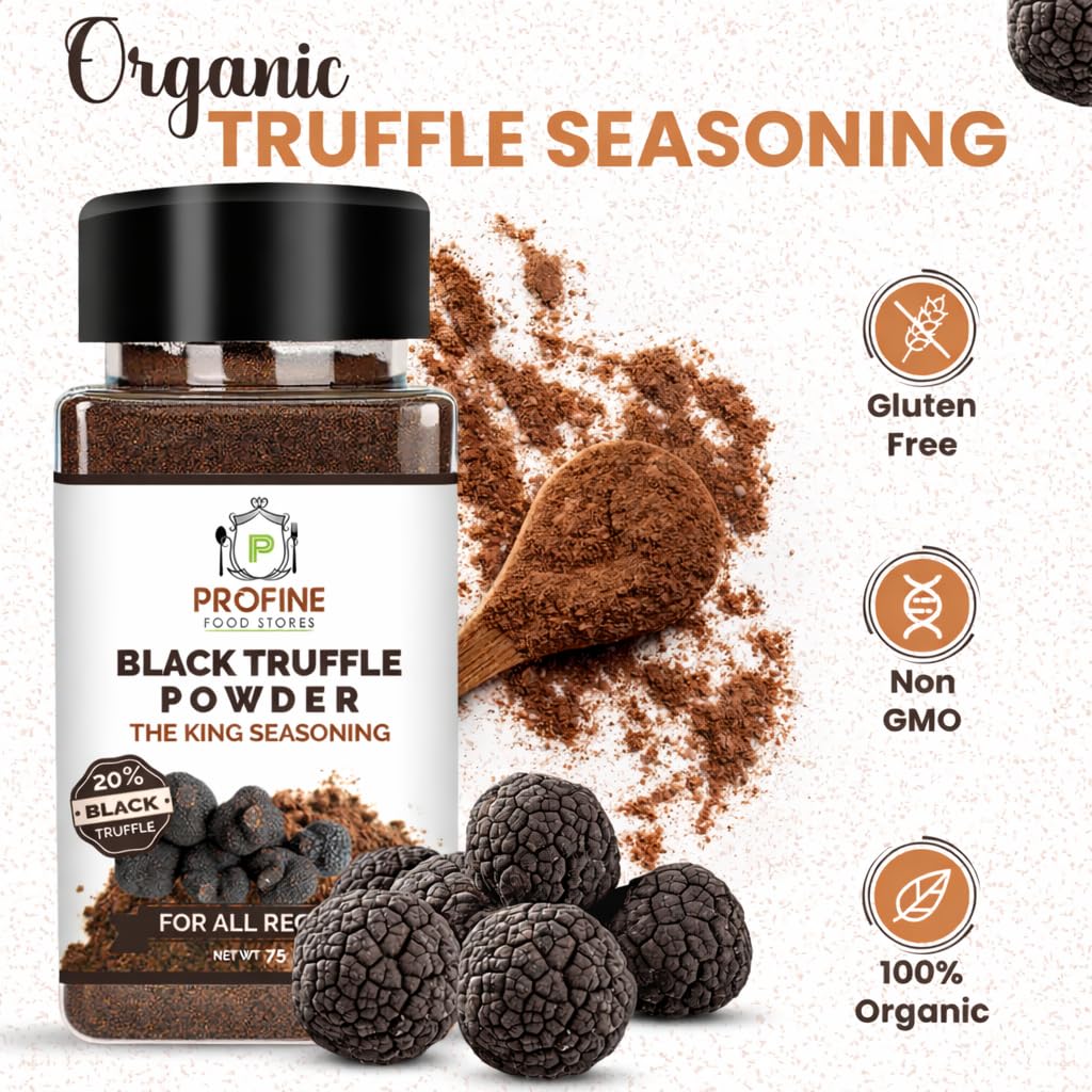 Profine Food truffle powder sprinkled on buttered toast demonstrating instant gourmet upgrade