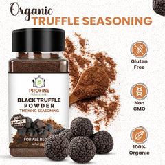 Profine Food truffle powder sprinkled on buttered toast demonstrating instant gourmet upgrade