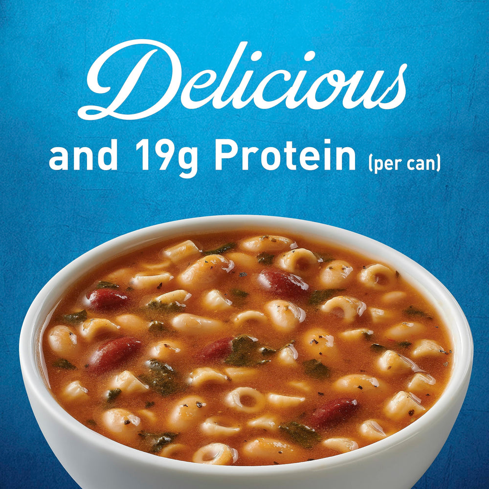 Progresso label close-up displaying ingredients and nutrition benefits