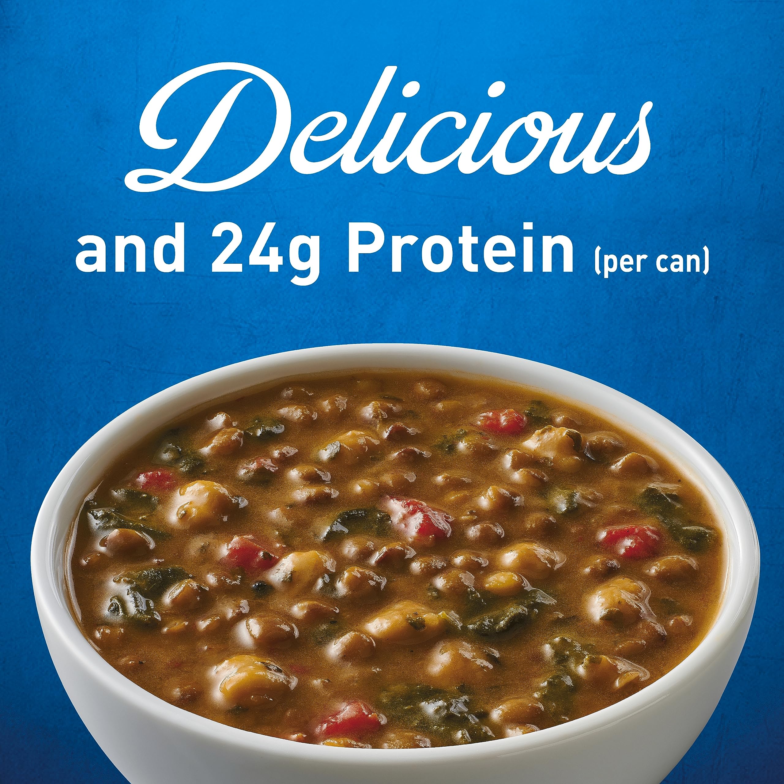 Progresso close-up of lentils and chickpeas highlighting protein and texture