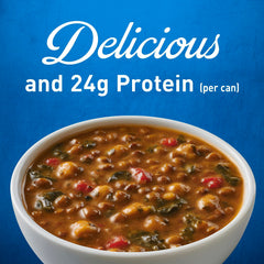 Progresso close-up of lentils and chickpeas highlighting protein and texture