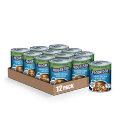Progresso front can showing label and reduced sodium benefit