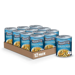 Progresso front can showing Italian-Style Wedding Soup ready to serve
