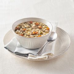Progresso close-up of pork and turkey meatballs highlighting savory texture