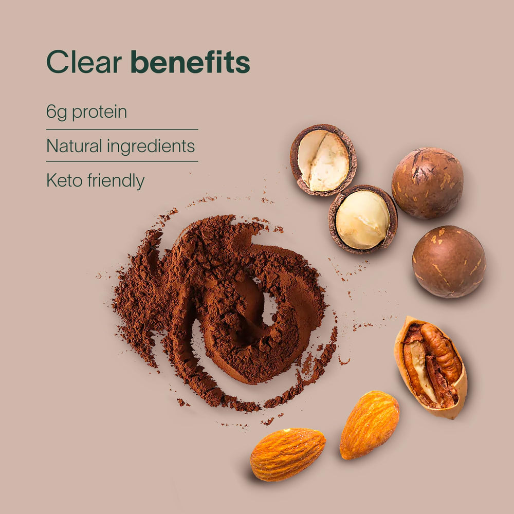 Prolon detailed shot of macadamia and almond texture for satiety