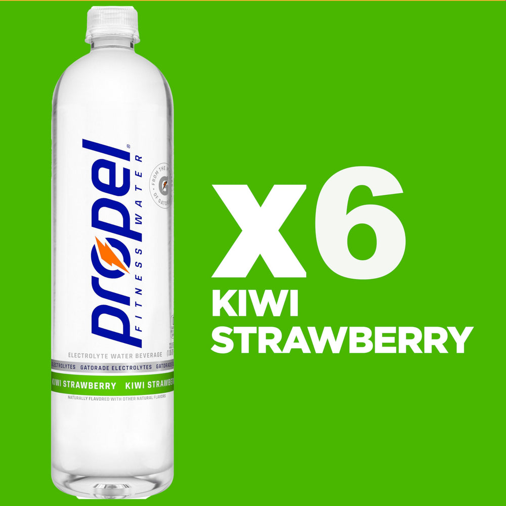 Propel label closeup highlighting electrolytes and vitamin content