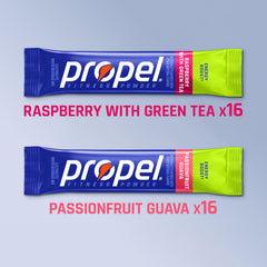 Propel single-serve powder sticks spilled from pouch for easy portability