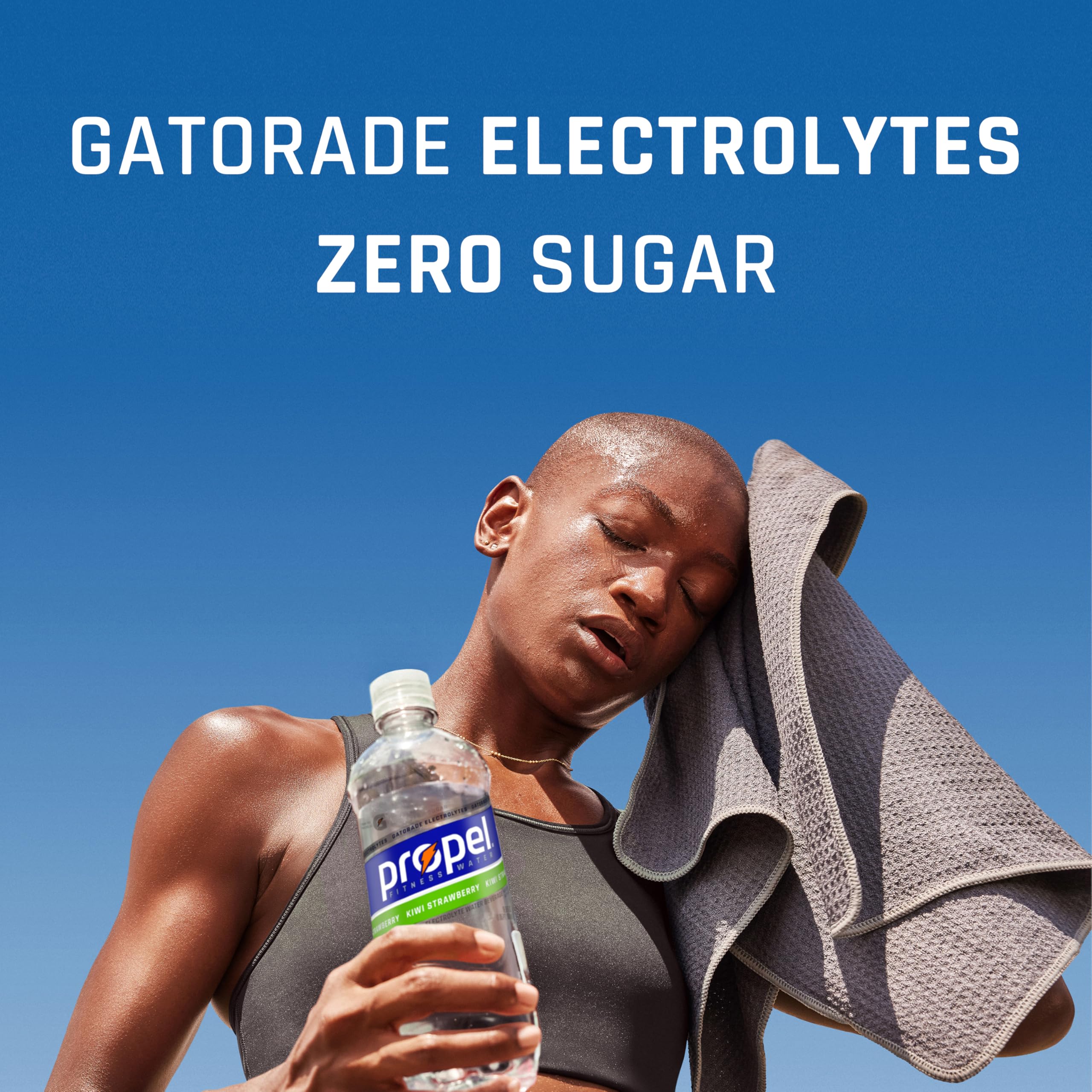 Propel cap and neck detail demonstrating easy-open design and spill control