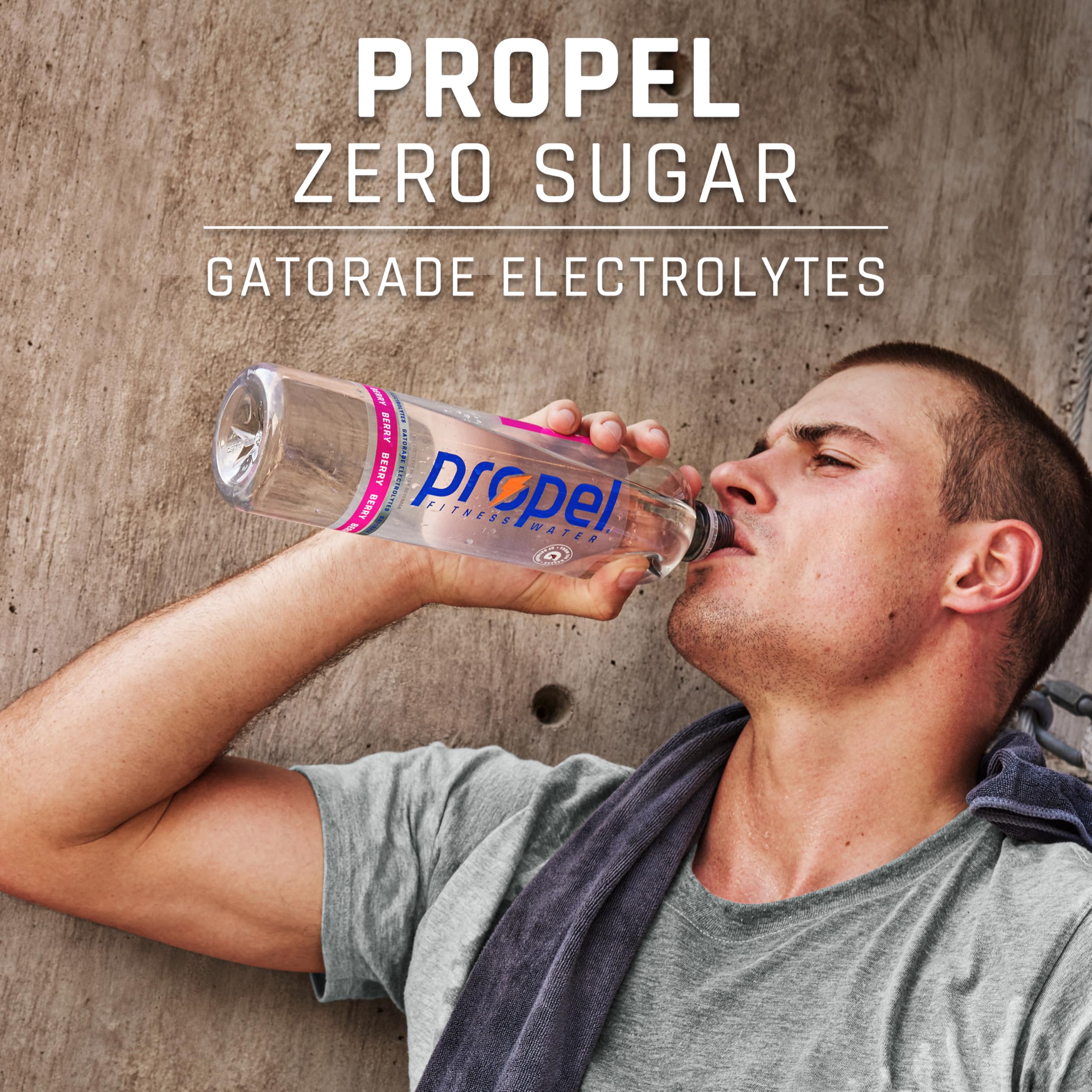 Propel grape poured into glass showing clear hydration and refreshing grape flavor