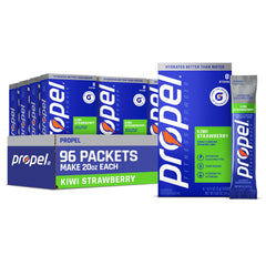 Propel front packaging showing 96 sticks and portable hydration benefit