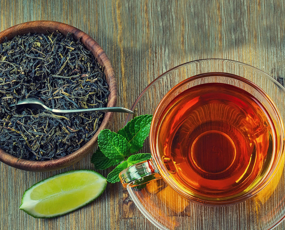 Steaming cup of Prospect Tea Co. Brooklyn Breakfast brewed for bold morning flavor