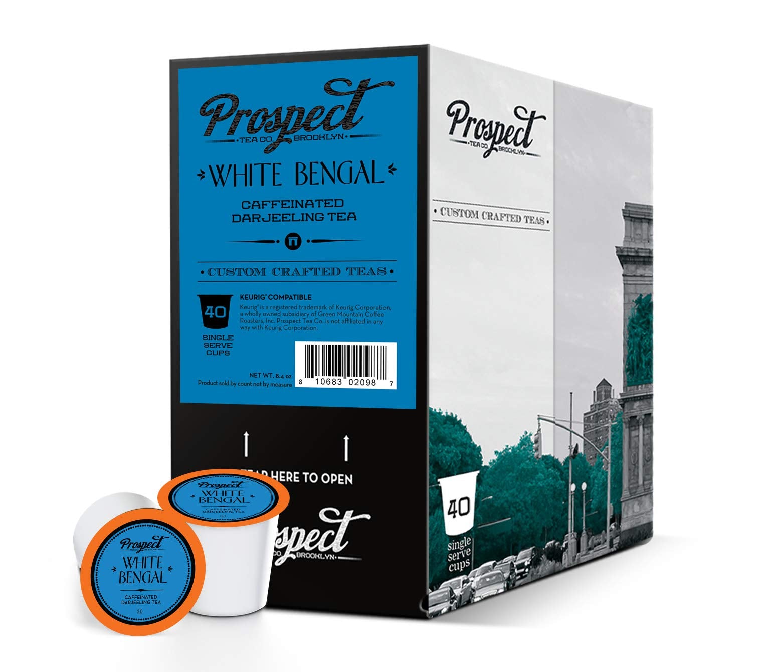Prospect Tea Co. brewed tea being poured showing clear amber color and aromatic appeal