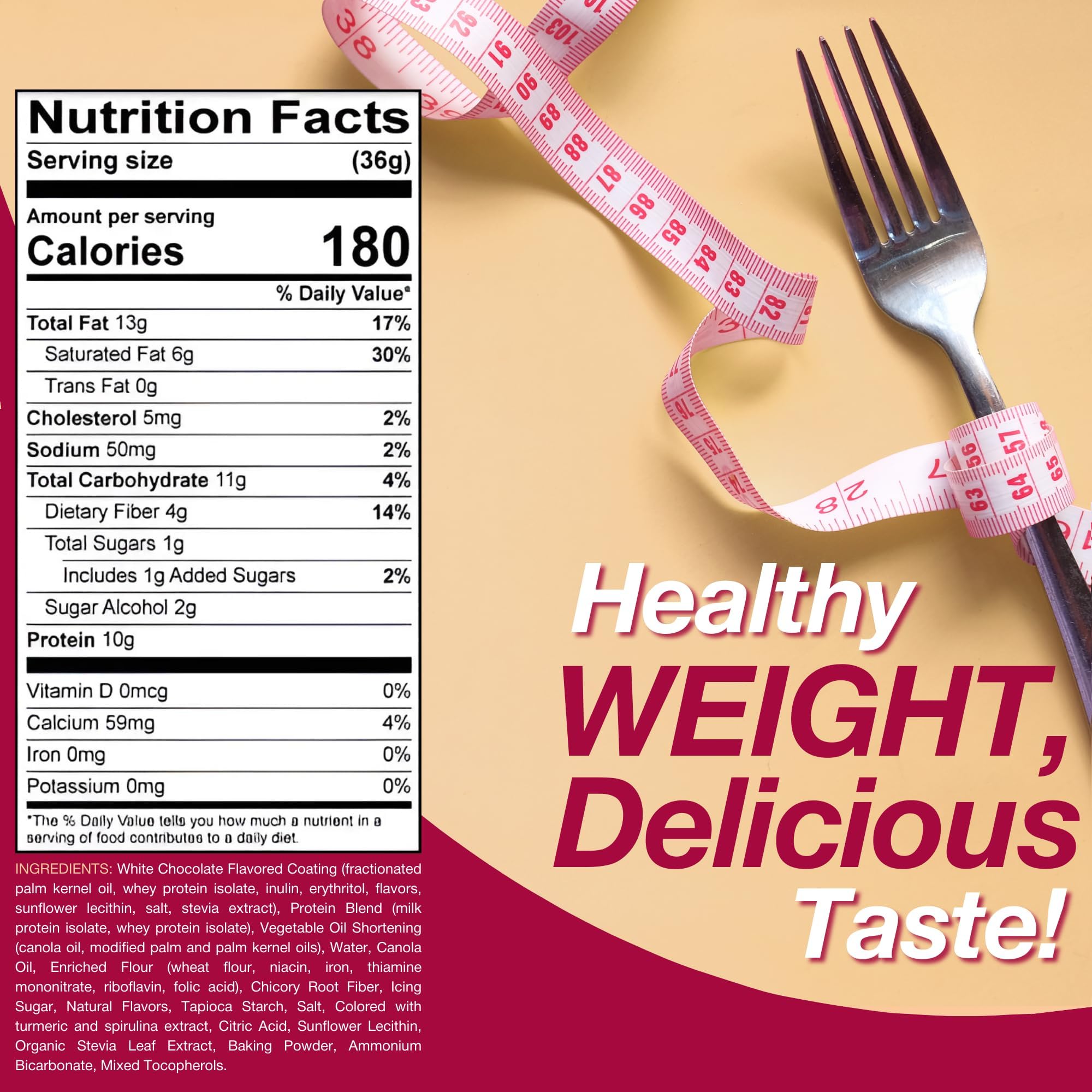ProtiDIET nutrition label detail showing protein and low sugar facts for informed choices