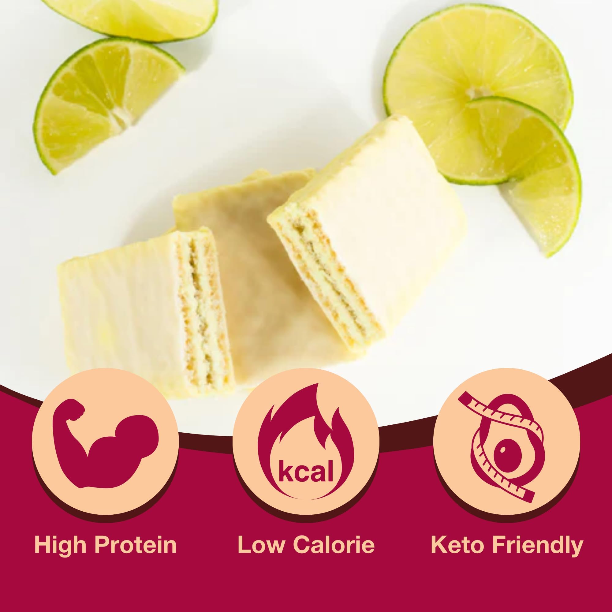 ProtiDIET stack of wafer bars highlighting crispy layers and satisfying crunch benefit