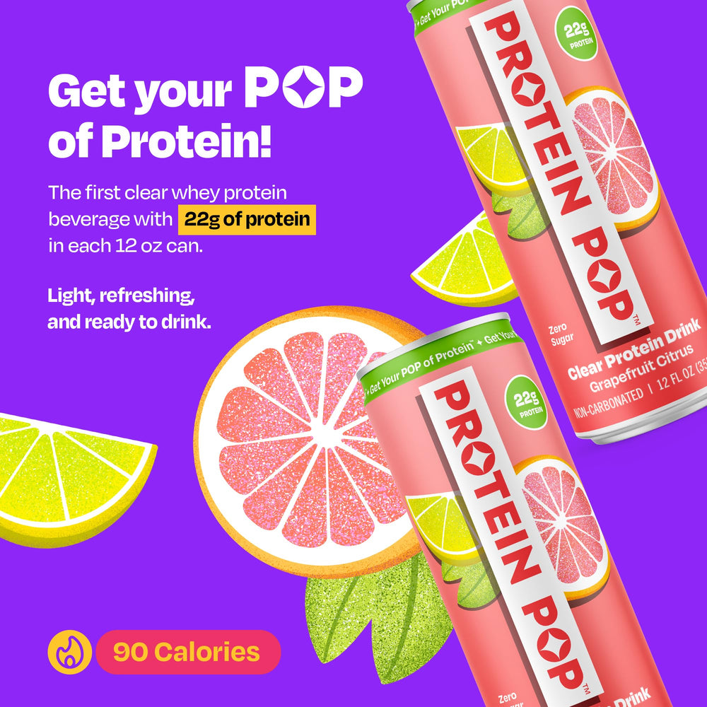 Protein Pop clear texture close-up highlighting light, juice-like mouthfeel and quick digestion