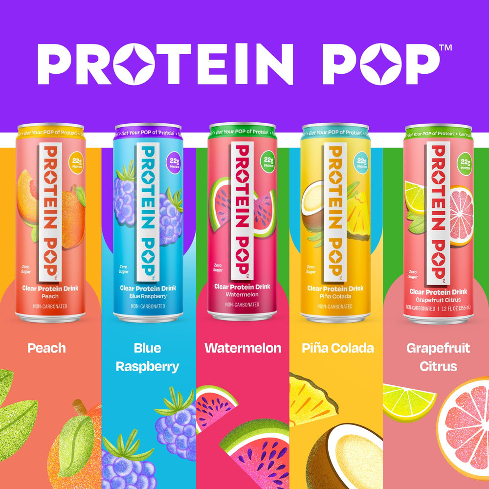 PROTEIN POP enjoyed outdoors illustrating refreshing taste and portability benefit