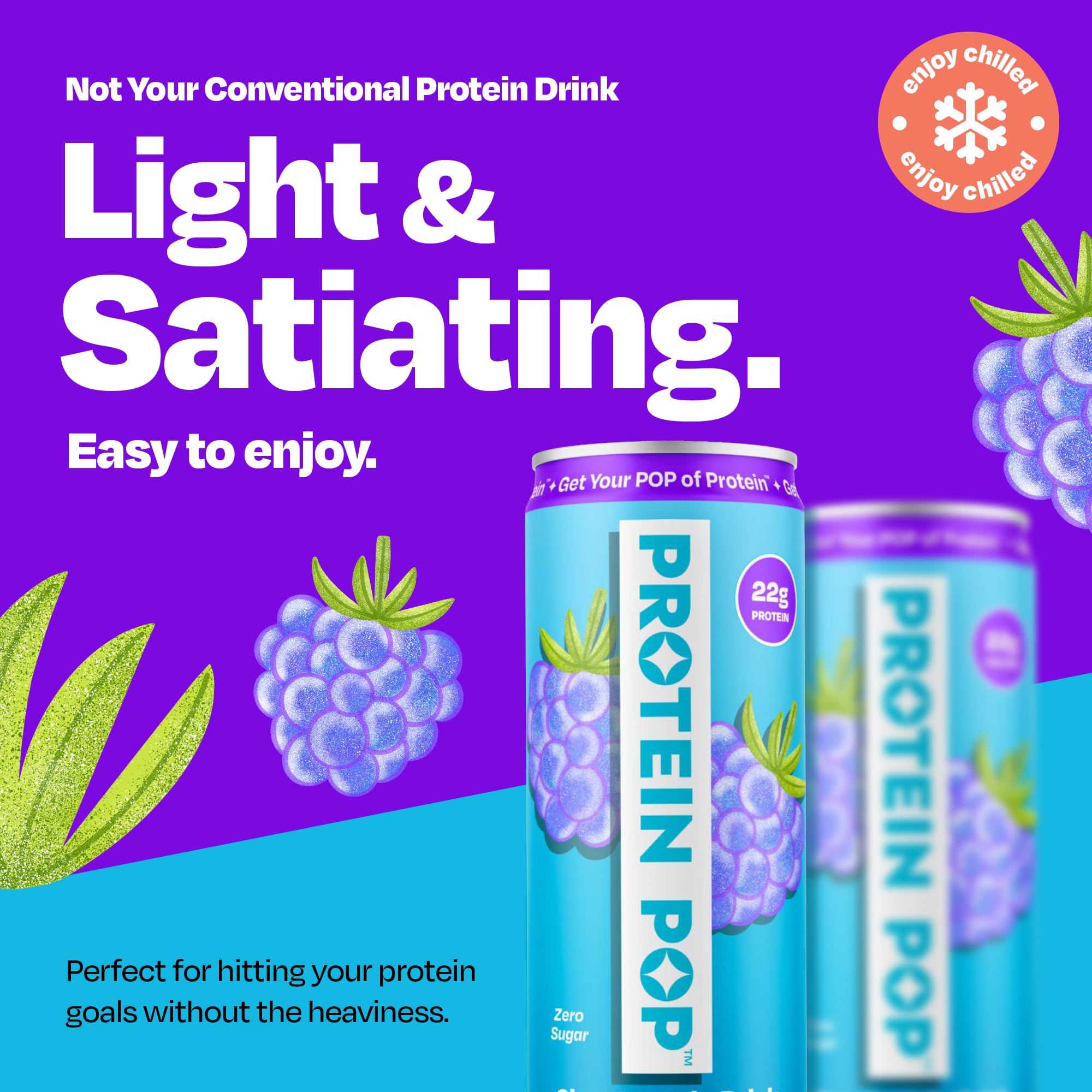 PROTEIN POP can inside a gym bag demonstrating on-the-go protein convenience