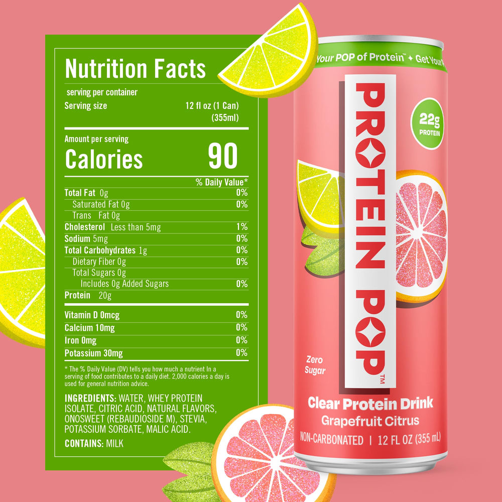 Protein Pop open can top view revealing ready-to-drink convenience and portability