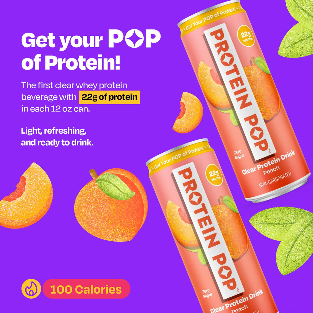 Top view of Protein Pop can tab open ready to drink for easy portability