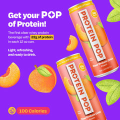 Top view of Protein Pop can tab open ready to drink for easy portability