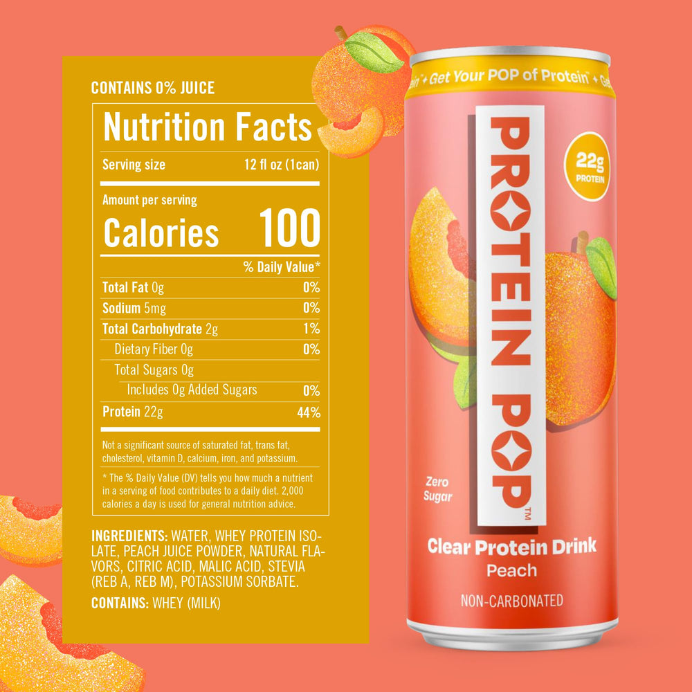 Protein Pop pouring into glass showing easy, drinkable protein
