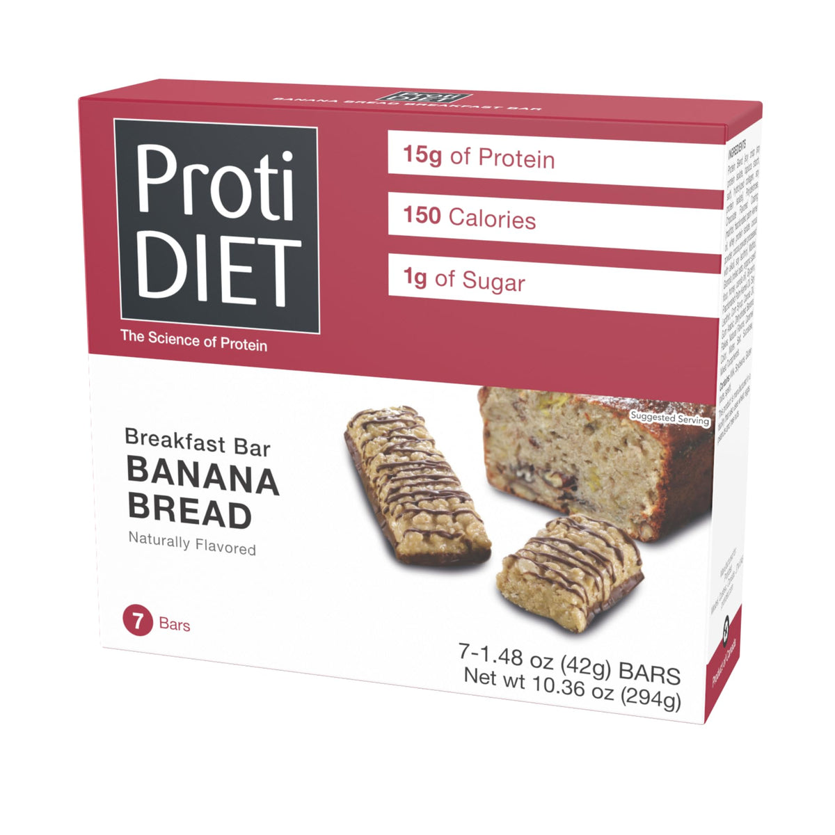 ProtiDIET front packaging showing 7-count box and nutrition highlights