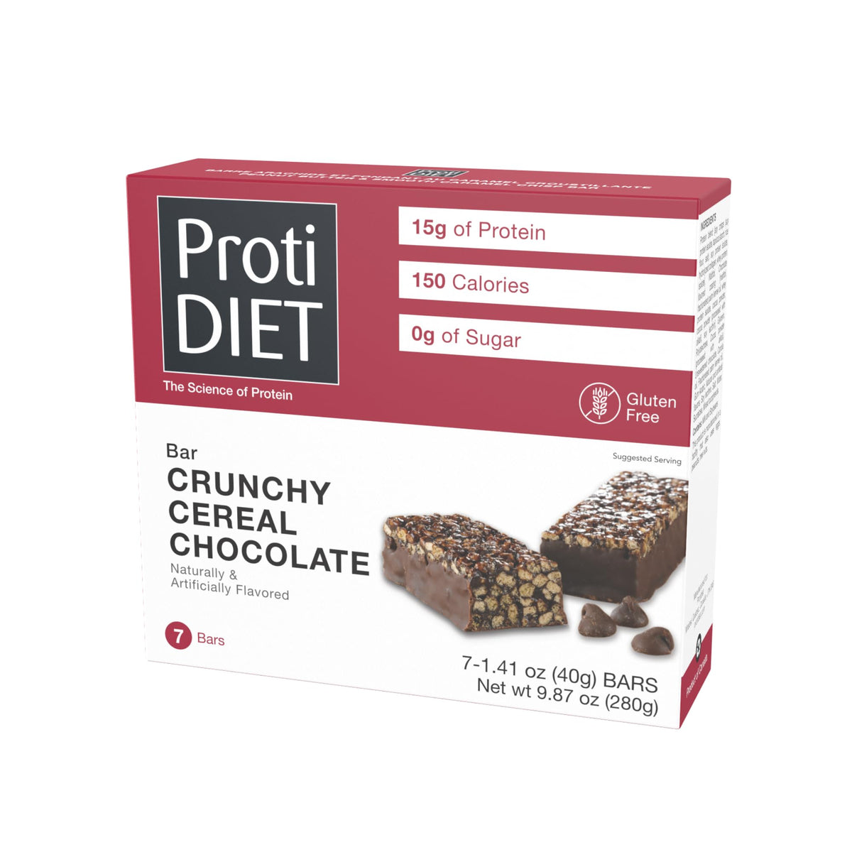 ProtiDIET front packaging showing 7-count box and benefits