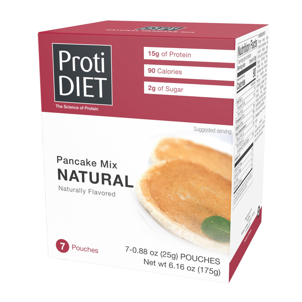 ProtiDIET front packaging showing product and serving information for quick identification and trust