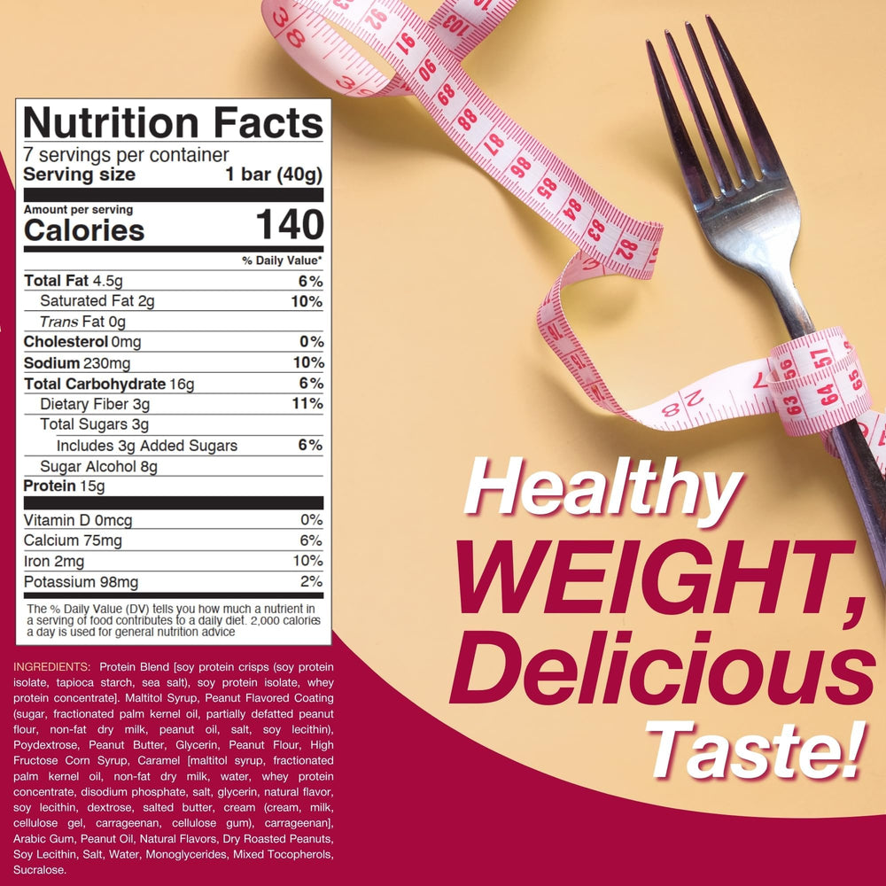ProtiDIET split bar revealing interior crunch and protein-packed filling