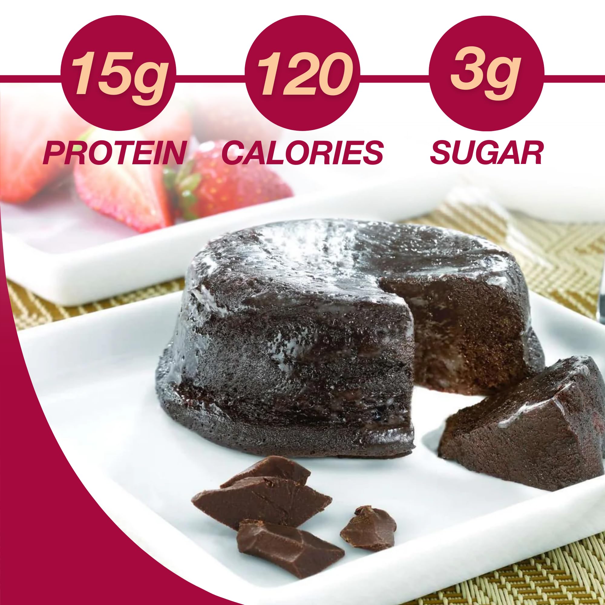 ProtiDIET single pouch open with dry mix highlighting quick convenience benefit