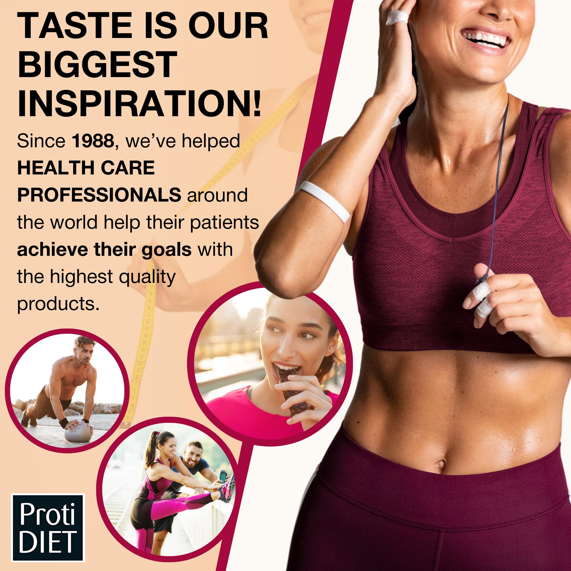 ProtiDIET oatmeal on a breakfast table conveying quick, portable nourishment