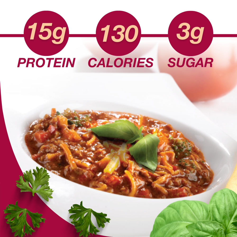 ProtiDIET single pouch opened with sauce ready for quick microwave cooking benefit
