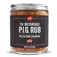 PS Seasoning Notorious P.I.G. front label showing sweet-smoky appeal and brand quality