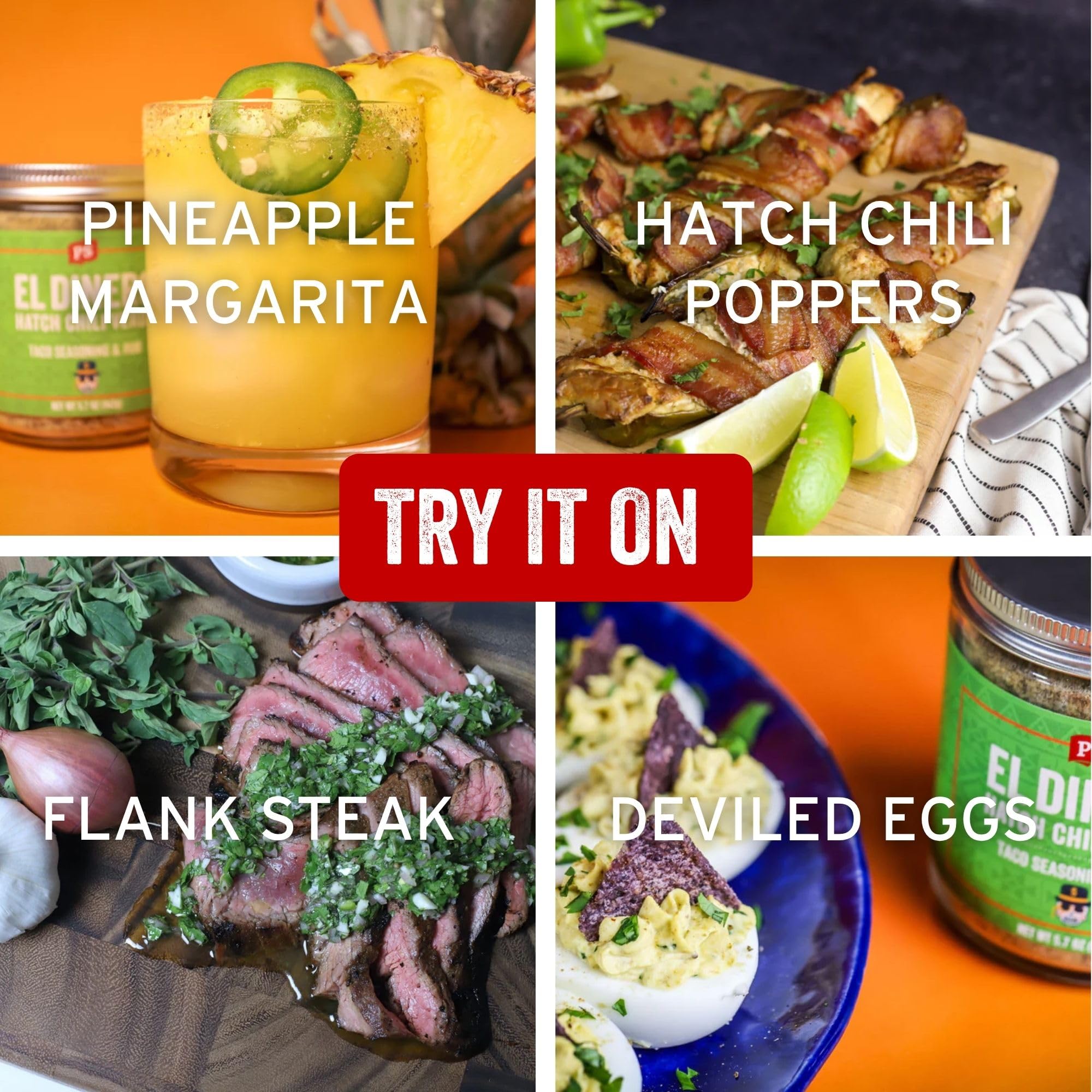 grilled carnitas rubbed with PS Seasoning El Dinero providing zesty green-chile flavor